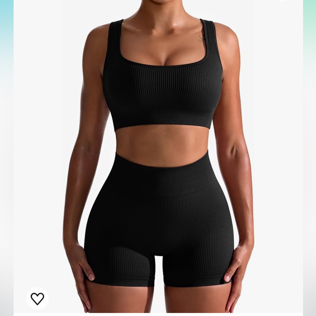 Amazon Ribbed Workout Set